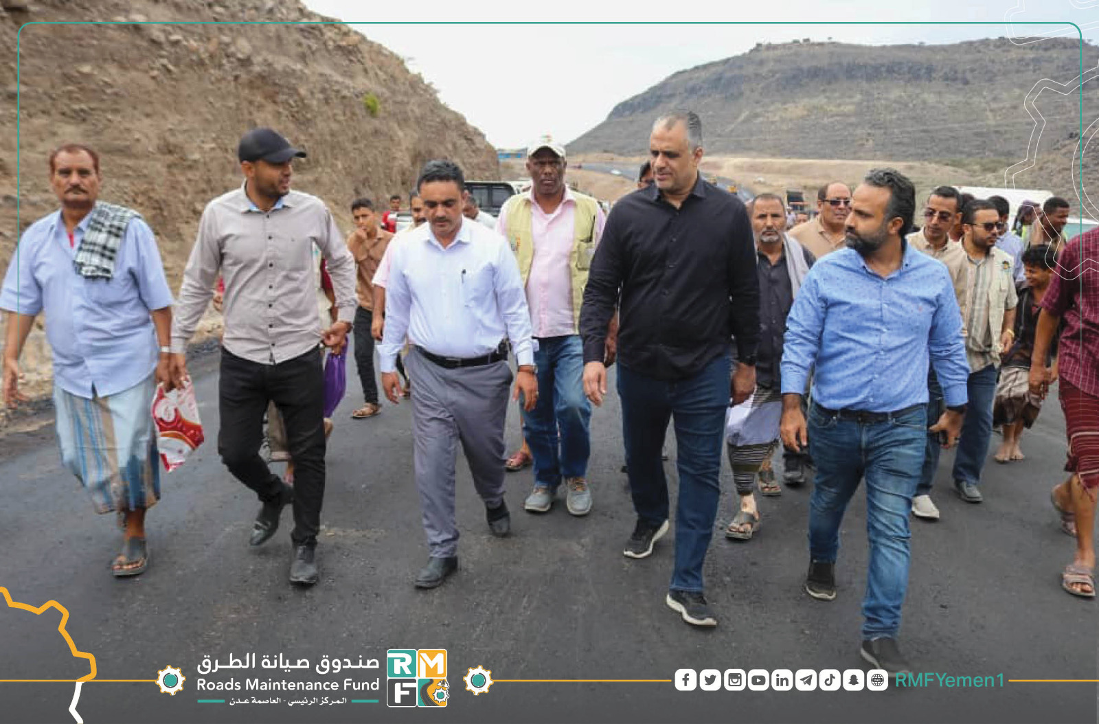 لدى زيارته لحج ..الماس يطلع على الأعمال الختامية  لمشروع الدائري الحبيلين
