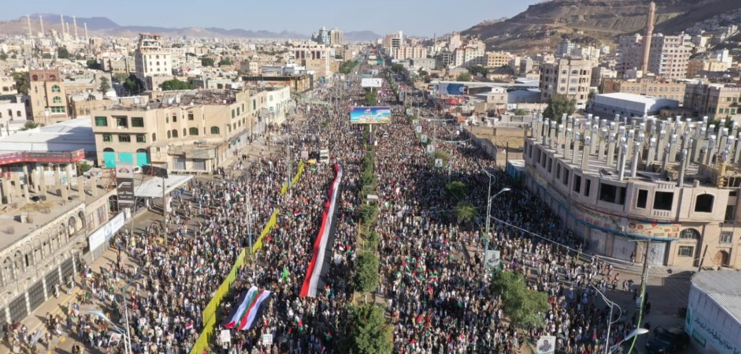 تظاهرات حاشدة في عدد من المدن اليمنية تضامنا مع فلسطين وتنديدا بجرائم إسرائيل