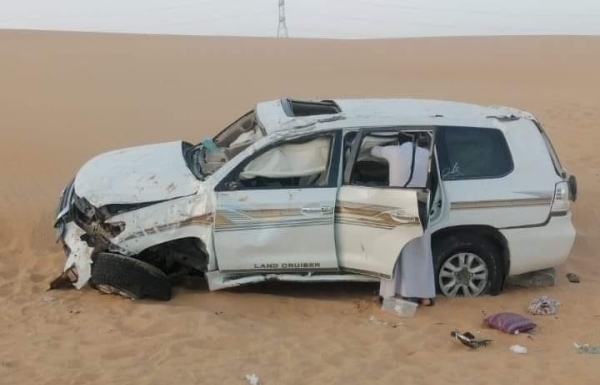 حادث مروري يؤدي إلى وفاة وإصابة ستة يمنيين من اسرة واحدة في منطقة شرورة