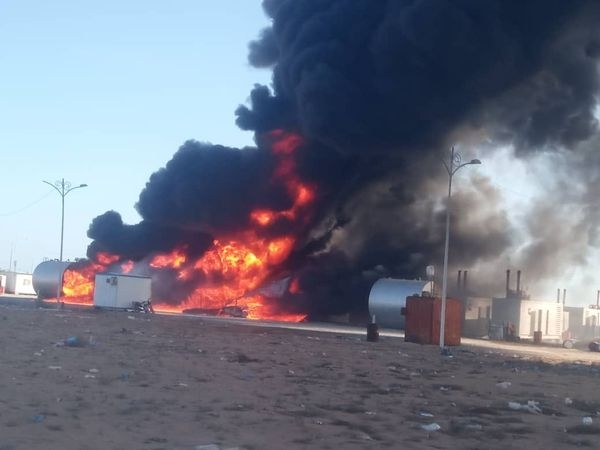 ارتفاع ساعات انطفاء التيار بساحل حضرموت بسبب حريقة في محطة كهرباء