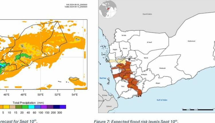 100 ألف هكتار من الأراضي الزراعية و279 ألف رأس ماشية تضررت جراء الفيضانات في اليمن