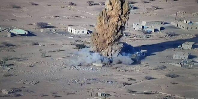 جماعة الحوثي تفجر منزل مواطن في منطقة "الزور" صرواح بمأرب