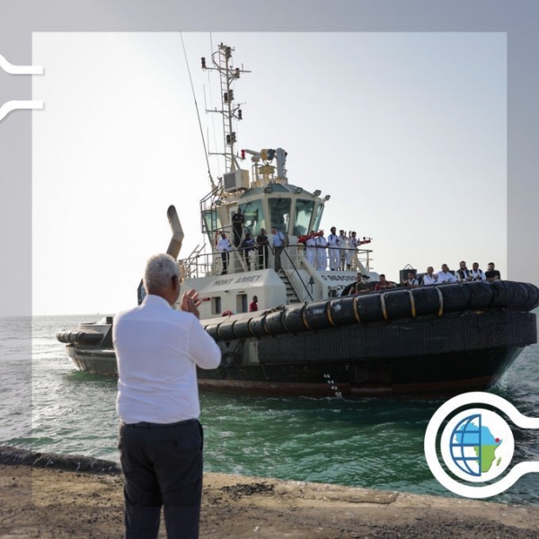 هيئة ميناء جيبوتي تنقذ طاقم سفينة بريطانية بعد هجوم يمني بطائرة مسيرة