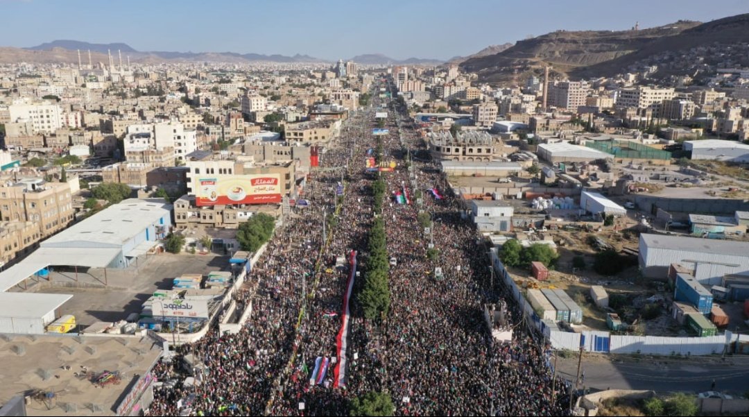 مظاهرات حاشدة في عدد من المحافظات اليمنية تنديدا بجرائم الاحتلال وتضامنا مع غزة