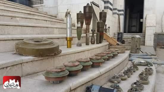 صورة: العثور على مخزن أسلحة داخل مبنى لمجموعة شركات هائل سعيد أنعم خلفتها جماعة ابو العباس