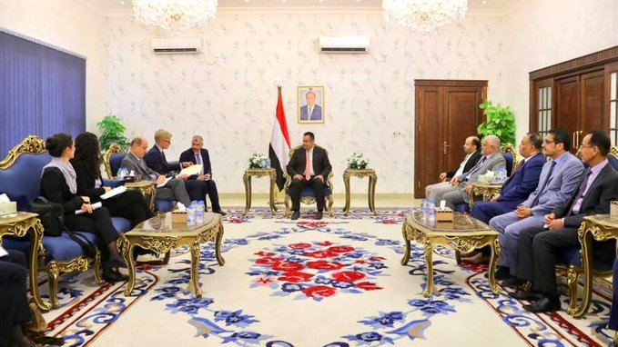 المبعوث الأممي إلى اليمن يصل مدينة عدن ويلتقي رئيس الحكومة
