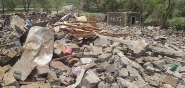 جماعة الحوثي تفجر منزل مواطن غرب تعز