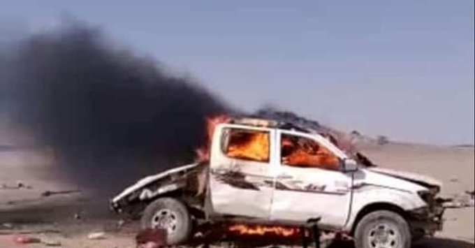 إصابة ثلاثة مدنيين جراء انفجار لغم حوثي في مديرية "خب والشعف" بالجوف