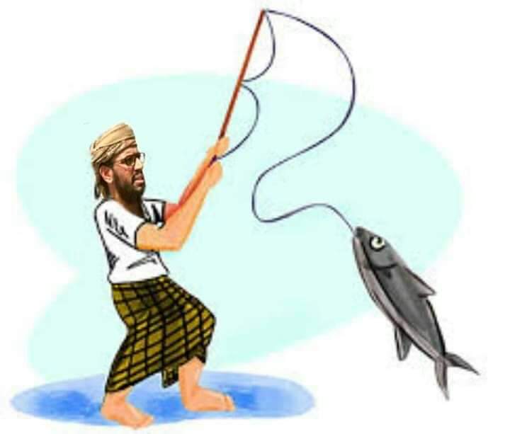 كاريكاتير ساخر عن الصيد الثمين لهاني بن بريك 