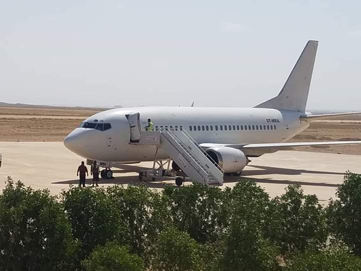 مطار الغيضة الدولي يستقبل ثاني الرحلات التجارية عبر شركة طيران السعيدة. 