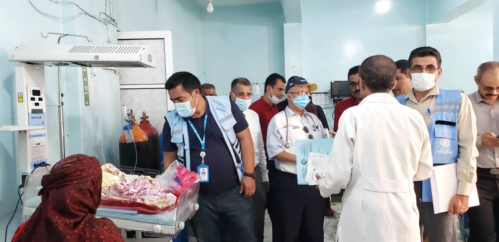 لليوم الثاني الوفد الاممي يتفقد الاوضاع الصحية في مدينة تعز
