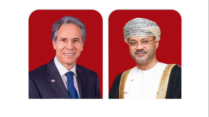 وزير الخارجية الأمريكي يبحث مع نظيره العماني تمديد الهدنة في اليمن